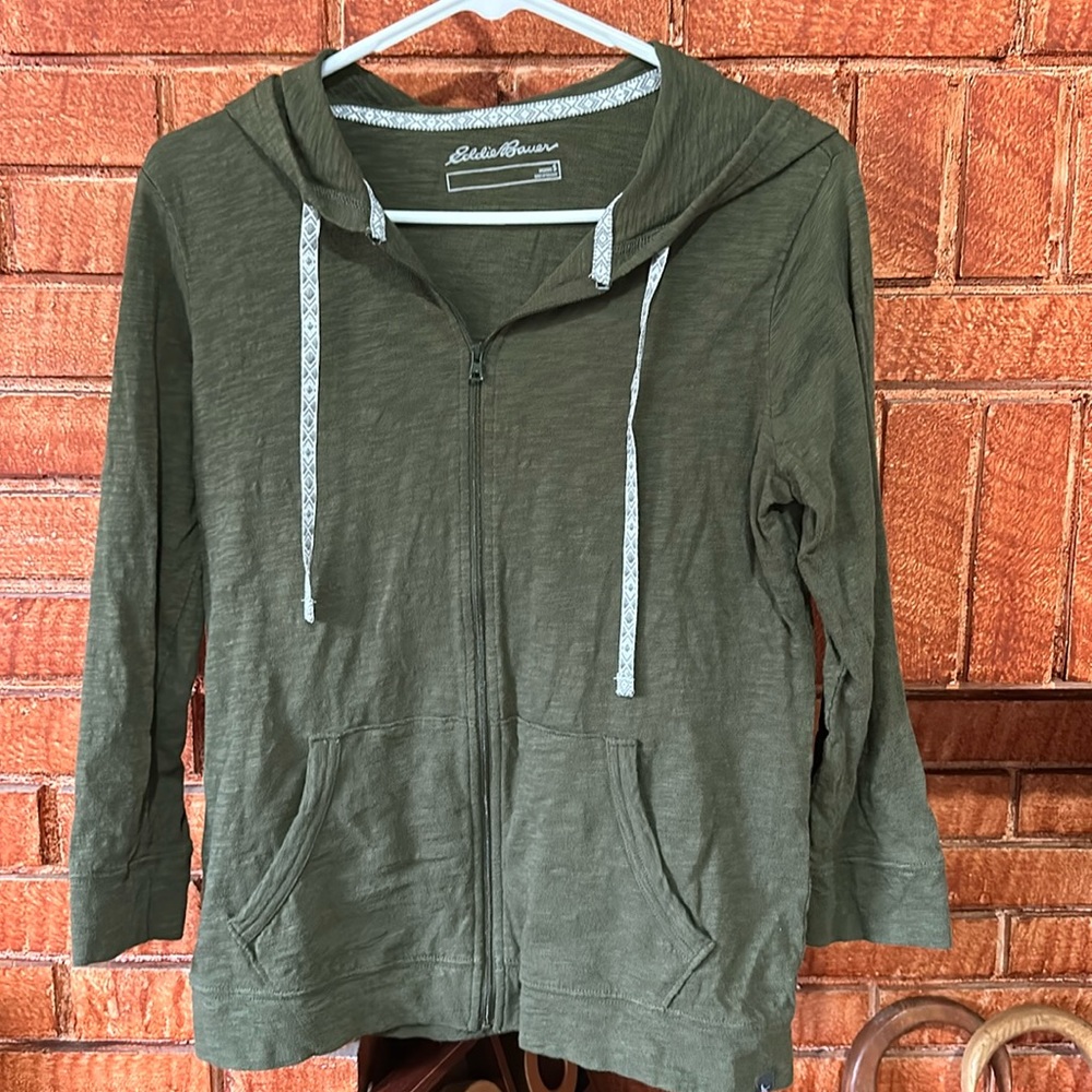 ❌SOLD❌Heather Green Olive Zipup Hoodie